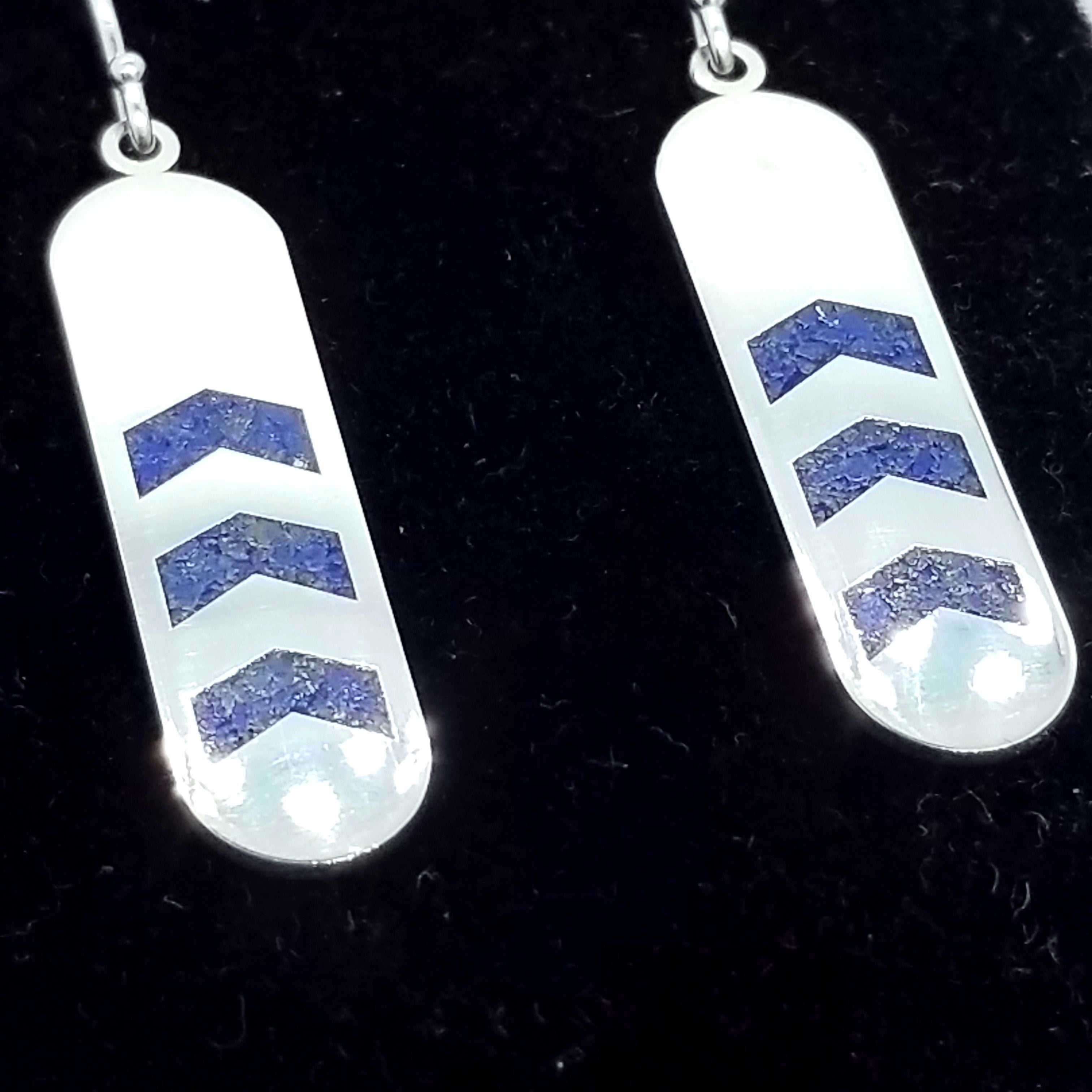 Lapis Inlay Earrings