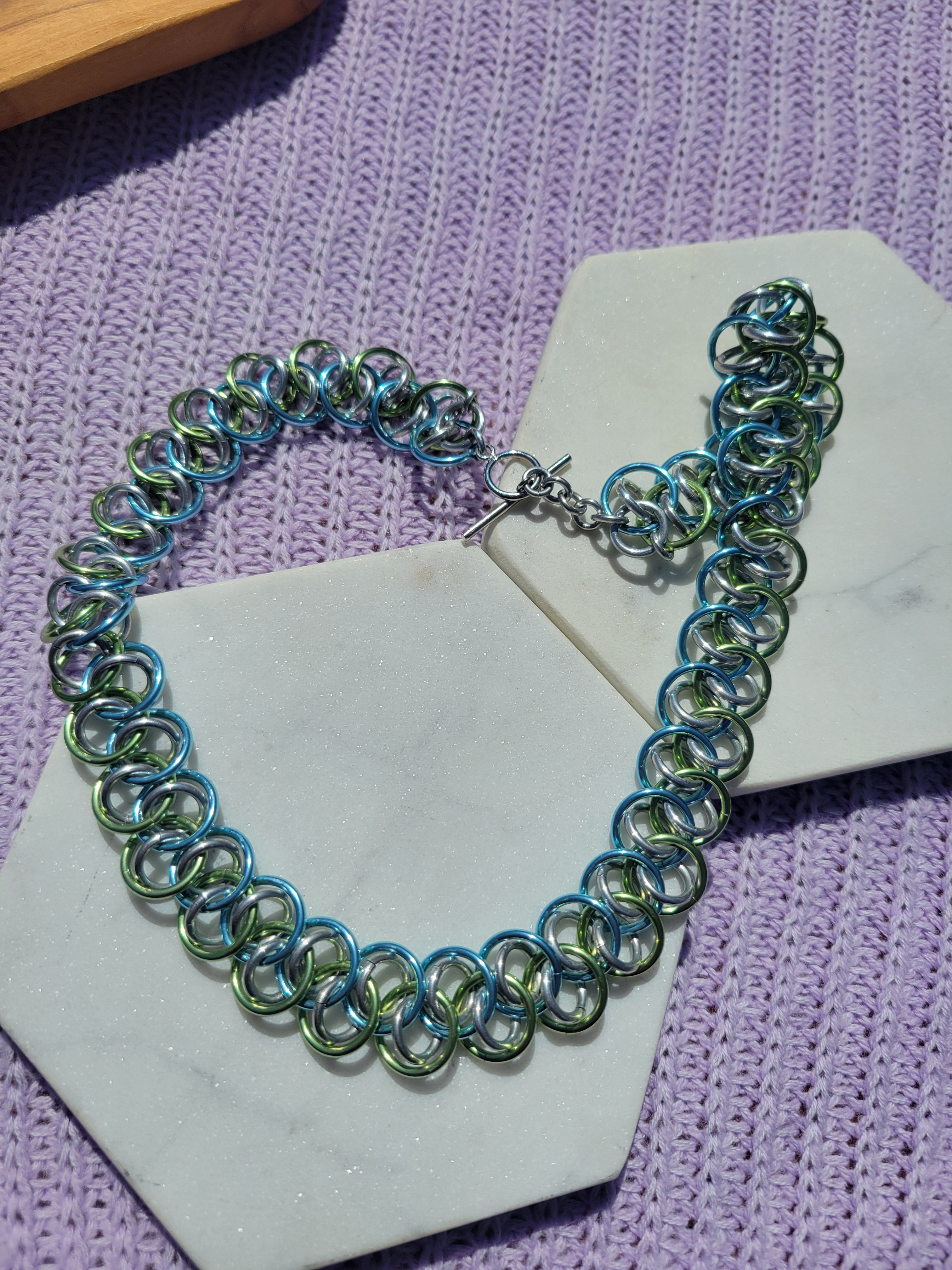 Grass and Sky Necklace