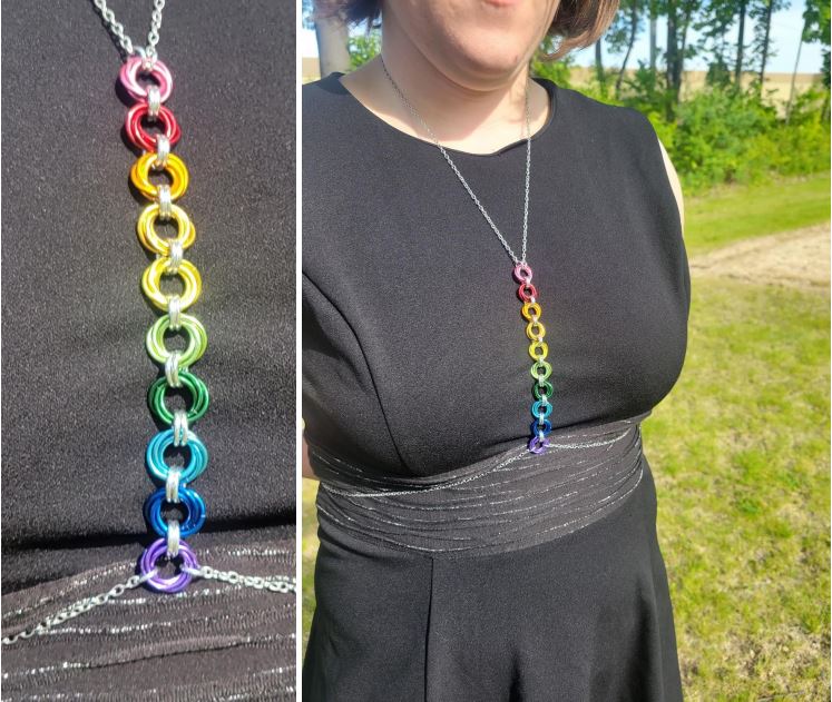 Rainbow Mobius Body Chain