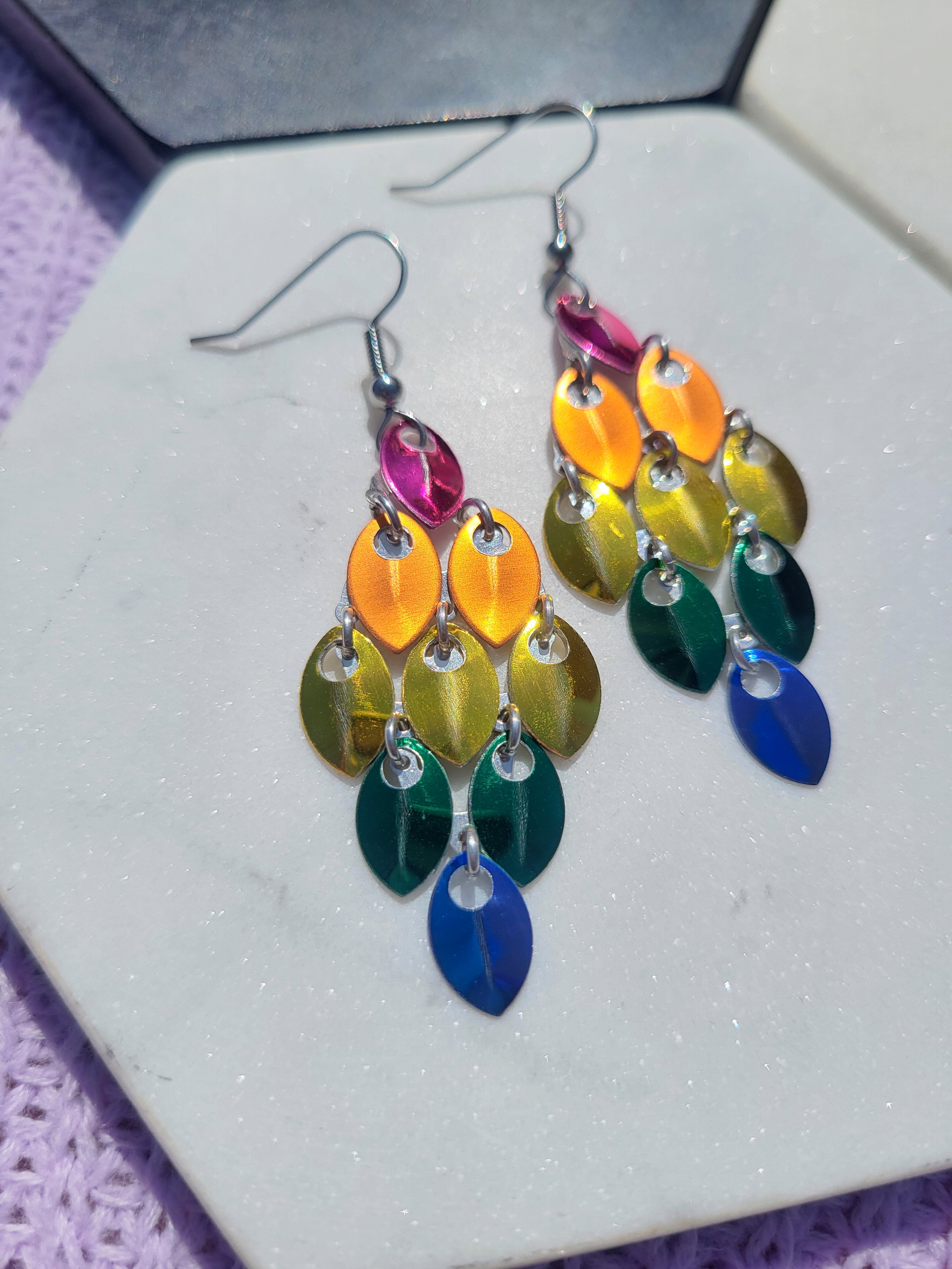 Scale Diamond Earrings