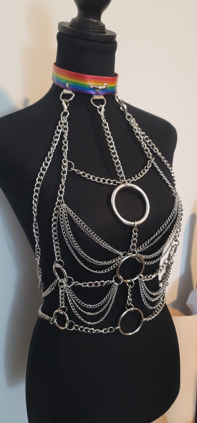The Brittany- Mix N Match chain Harness with collar